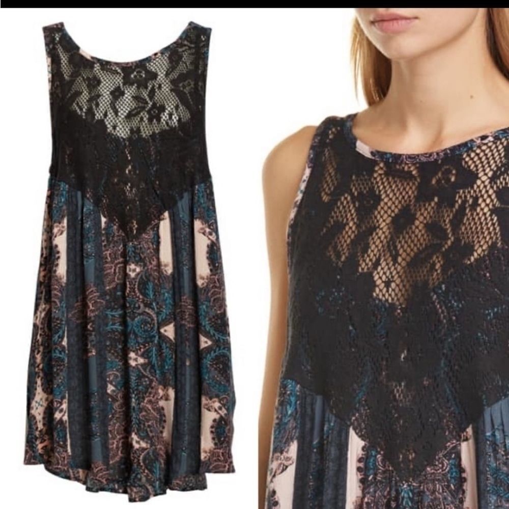 NWT Free People Count Me In Trapeze Mini Dress-XS, S